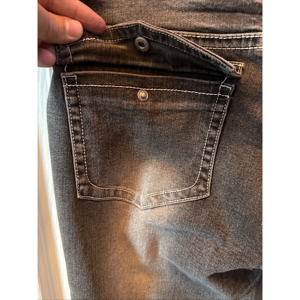 Flamingals Straight Leg Jeans Women 2XL Black NEW Distressed Mid-Rise 30.5 In - Picture 12 of 16
